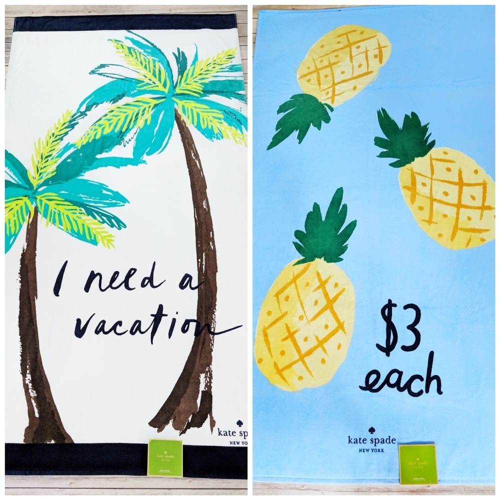Set of 2 Kate Spade Beach Towels